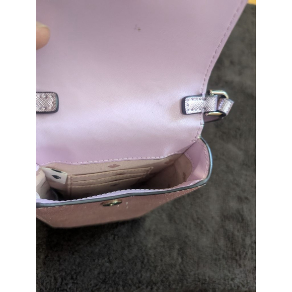 Kate Spade Lola North South Flap Phone Crossbody Bag Pink Glitter - Picture 5 of 16